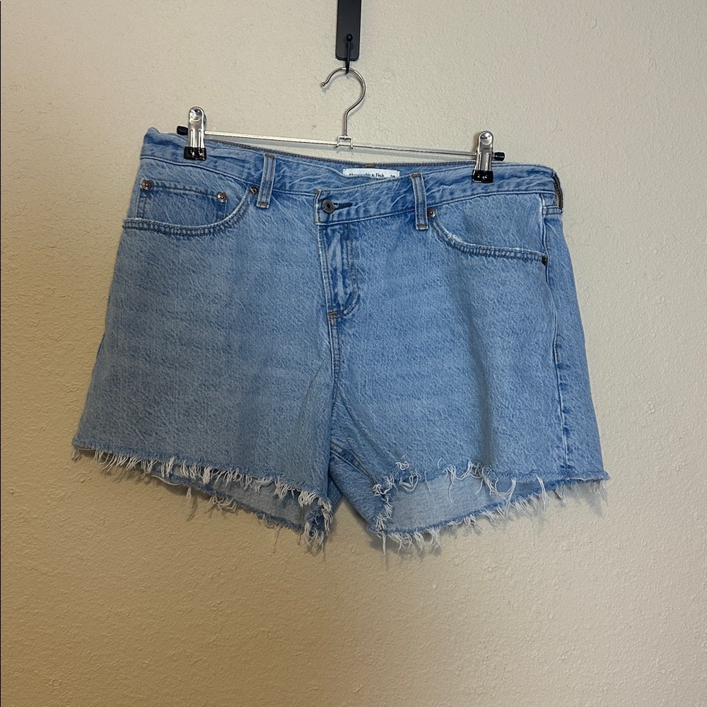 Abercrombie & Fitch Light Blue Denim Cutoff Jean Shorts